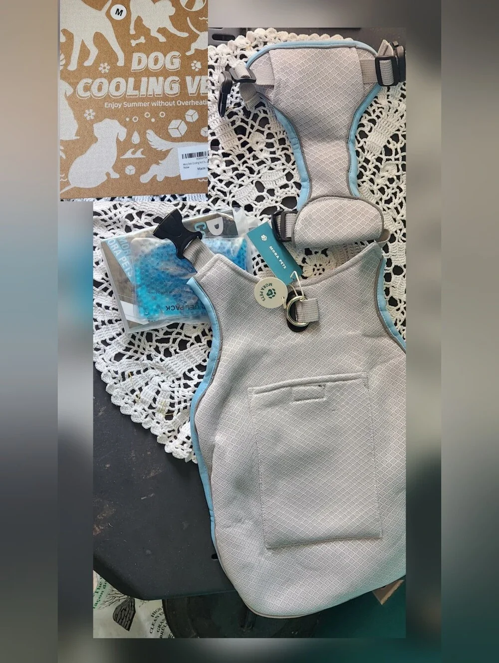 NWT Mora Pets Fully Adjustable Cooling Vest For Dogs w/ Ice Pack Size M